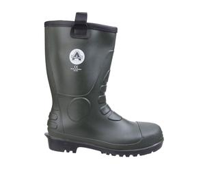 Ambler Safety FS97 PVC Rigger Mens Outdoor Anti-Static Boot Green