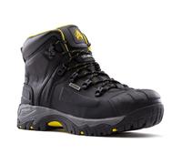 Amblers Mens Waterproof Wide Fit Leather Safety Boot (7 UK) (Black)