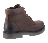 Amblers Bath brown leather side zip lace up boots