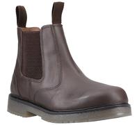 Amblers CHELMSFORD Unisex Leather Chelsea Boots Brown
