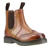 Amblers Dalby Mens Pull On Leather Brogue Dealer Ankle Boots - UK 12 / EU 46