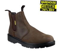 Amblers Safety FS128 Durable Pull On Dealer Boot Mens - Brown - Size UK 3