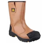 Amblers FS143 Tan Waterproof Leather Safety Work Rigger Boots S3 Steel Toe Caps