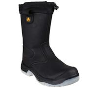 Amblers Safety FS209 Water Resistant Pull On Safety Rigger Boot 5 (38) Black