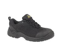 Amblers FS214 Black Steel Toe Cap Safety Trainer - Unisex Work Shoe, Size 5 UK