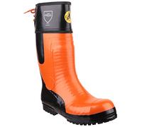 Amblers FS992 Chainsaw Mens Safety Wellington Boots S5 (9 UK) (Black/Orange)