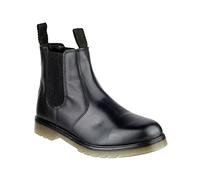 Amblers Men's Colchester Boot - Black Leather Pull-On with Gusset Detail - Size 8