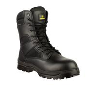 Amblers Mens Black Leather & Mesh Waterproof Combat Boots - 10 UK