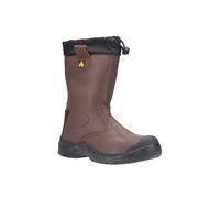 Amblers Safety FS245 Riggers Safety Size Slip Antistatic Boot Mens Brown Pull