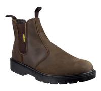 Amblers Mens Safety FS128 Hardwearing Pull On Safety Dealer Boots Brown Size 12