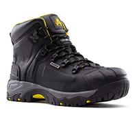 Amblers Mens Waterproof Wide Fit Leather Safety Boot (8 UK) (Black)