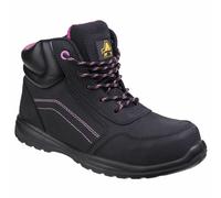 Amblers Safety AS601 Lydia Black Ladies Safety Boots Action Leather S1