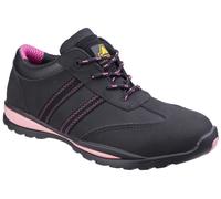 Amblers Safety Black/Pink FS47 Heat Resistant Lace Up Safety Trainers