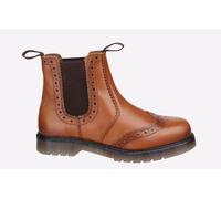 Amblers Safety Dalby Brogue Boots Men's | Slip On Shoes | Tan | UK Size 5
