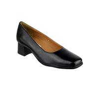 Amblers Womens Walford Black Leather Low Heel Court Shoe 4