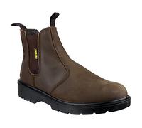 Amblers Womens Safety Boot FS128 - Hardwearing Slip-On, Textile Lined, Steel - Tan Size 4-7