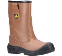 Amblers Safety FS142 Water Resistant Pull on Safety Rigger Boots Tan Size 13