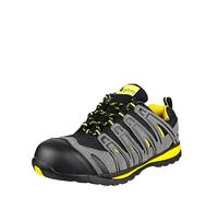 Amblers Safety FS42C Metal Free Lace Up Trainer Black - Breathable mesh Upper with Grey Microfiber Overlays, Textile Loop Lacing System