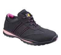 Amblers Safety FS47 Women's Safety Trainers in Black/Pink - UK 9 / EU 43 / US 11