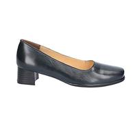 Amblers Safety Walford X Wide Navy Leather E Fit Low Heel Court Shoe 7 UK