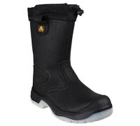 Amblers Safety Unisex FS209 Water Resistant Pull On Safety Rigger Boot/Riggers Safety,Black, Size UK 4