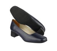 Amblers Walford Ladies Leather Court/Womens Shoes (4 UK) (Navy)