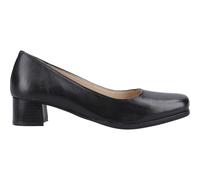 Amblers WALFORD Ladies Womens Low Block Heel Leather Court Shoes Navy & Black