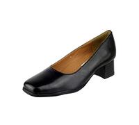 Amblers Womens Walford Black Leather Low Heel Court Shoe 4