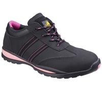 Amblers Safety FS47 Heat Resistant Lace Up Safety Trainer Black/Pink