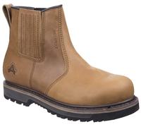 Amblers Worton Safety Chelsea Dealer Leather Work Boots Slip On Tan AS232 6-12