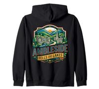 Ambleside Lake District Cumbria Fells Walking Hiking Camping Zip Hoodie
