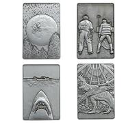 Amblin 4 Piece Metal Movie Ingot Collection - Limited Edition Box Set - Back to The Future, E.T., Jaws & Jurassic Park - Individually Numbered Collectible with Display Stands - 5,000 Worldwide