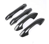 AMBMREDPEV Car Door Handle Covers for Kia Rio 4 X-line 2017-2020 ABS Chrome Carbon Fiber Door Handle Cover Trims Car Decoration Styling Accessories(A)