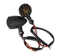 AMBMREDPEV Motorcycle Turn Signal For Motorbikes With 10mm Holes Turn Signal Lights 2 Pcs Metal + ABS Motorcycle Light Retro Indicator(Yellow lens)