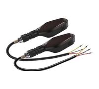 AMBMREDPEV Motorcycle Turn Signal Turn Signal Lights 2 Pcs Universal Lamp Motorbikes Colour Projection Sequential Flow Flash Arrow Indicator Running Light(DF3 no projection)