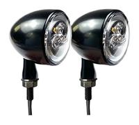 AMBMREDPEV Motorcycle Turn Signal Turn Signal Lights 3led Bullet 3 In 1 Light 1000 DF LED Blinker Indicator Daytime Running Brake Stop Turning(CX-TSL298B-BKCL-3)