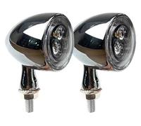 AMBMREDPEV Motorcycle Turn Signal Turn Signal Lights 3led Bullet 3 In 1 Light 1000 DF LED Blinker Indicator Daytime Running Brake Stop Turning(CX-TSL298B-CHCL-4)