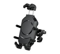 AMBMREDPEV Navigation Bracket For 5.4-7.2'' Motorcycle Phone Holder GPS Navigation Bracket With Vibration Dampener High Speed Secure Lock Anti-Theft Handlebar(Rearview Mirror Rod)