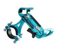 AMBMREDPEV Navigation Bracket GPS Navigation Bracket 360 Rotate Metal Motorcycle Bicycle Phone Holder Aluminum Alloy Support Clip Bike Stand(Blue)