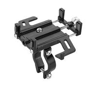 AMBMREDPEV Navigation Bracket GPS Navigation Bracket Aluminium Alloy Phone Stand Scalable Cycling Holder 360 Motorcycle Electric Vehicle Support(Black A)