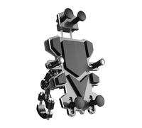 AMBMREDPEV Navigation Bracket GPS Navigation Bracket Bike Phone Holder 360 Rotation Professional Anti Vibration SLIP Motorcycle Accessories(Handlebar Type)