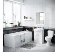 Ambon 1700mm Bath, Close Coupled Toilet & Vanity Basin Cabinet