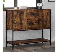 ambon wooden sideboard with 2 doors 2 drawers in smoked oak