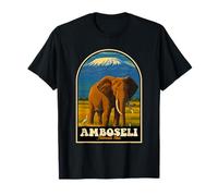 Amboseli National Park Vintage Elephant Safari Design T-Shirt