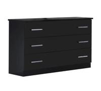 Ambra Black Italian 3 Drawer Dresser