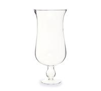 AMBRA CLEAR GLASS FLUTED VASE