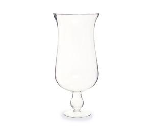 AMBRA CLEAR GLASS FLUTED VASE