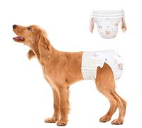 Ambreview Dog Diapers Female, Disposable Pull Up Doggie Diapers for Female Dogs, Ultra Absorbent & Anti-Side Leakage, Stretchy Diaper for Dogs in Heat/Elderly/Disabled (S,30 Count)