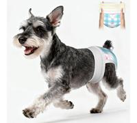 Ambreview Dog Diapers Female | Easy-Wear Disposable Pull-up Diaper with 360° Stretch Waist | Super Absorbent & Leak-Proof | for Puppies, Dogs in Heat, Senior or Incontinent Pets | XS, 30 Count