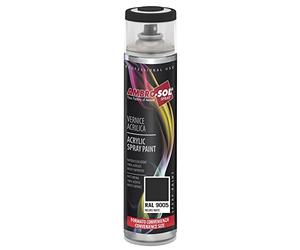 Ambro-Sol V600PAST6 Multipurpose Acrylic Enamel Spray Paint, Matt Black, 600 ml